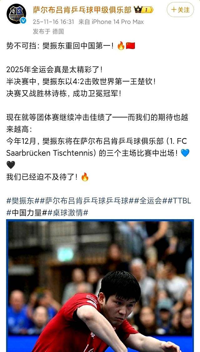 法国队碾压德国队，樊振东带队取胜